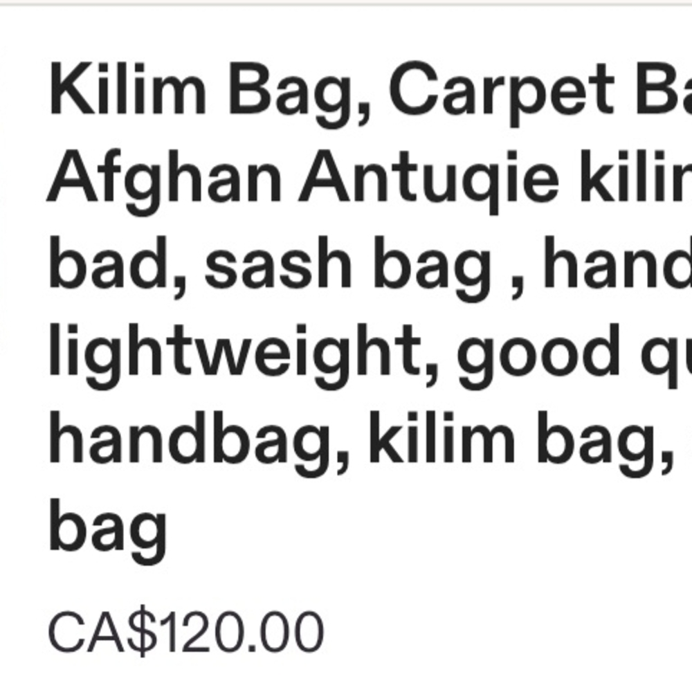 Afghan Antuqie Kilim Bag - Multicolor